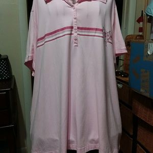 Women's pink pullover polo shirt size 3x